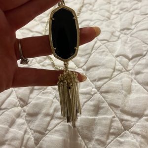 Kendra Scott Onyx Pendant Necklace with Tassel
